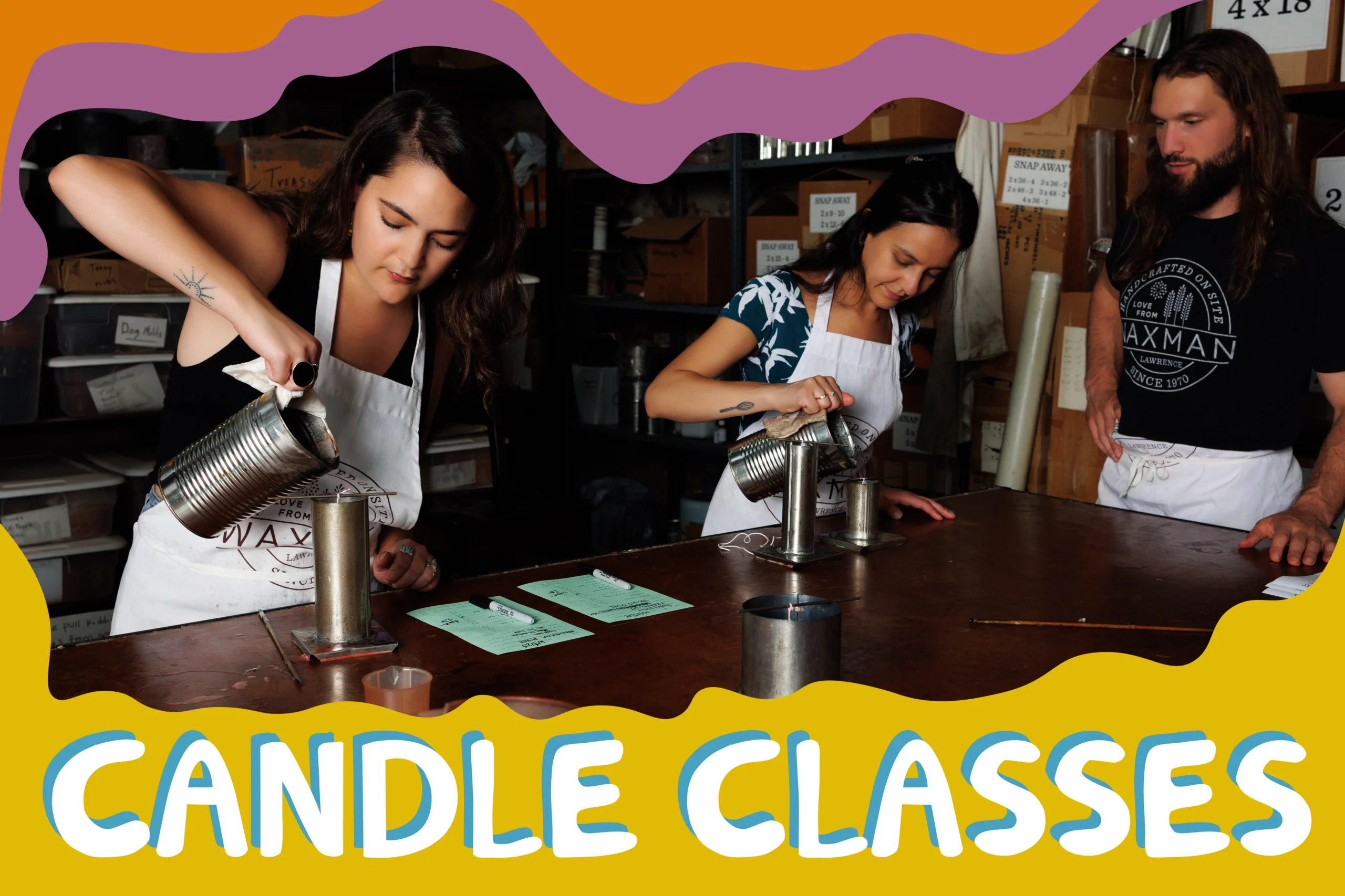 CLASSES Candle Making Classes.